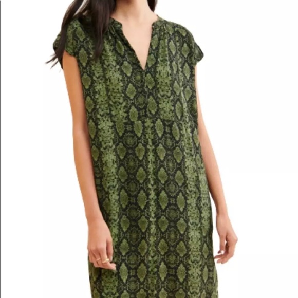 Anthropologie Snake Print Shift Dress - Picture 3 of 6